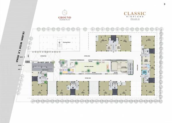  highland-phase-ii Block A,B,C,D,E & F Ground Floor Cluster Plan