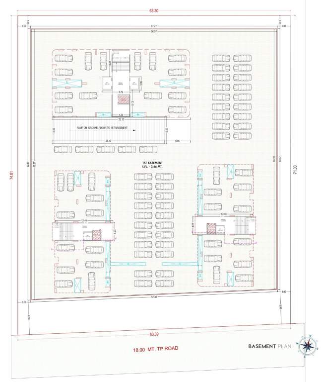  swastik sky Building A, Building B And Building C  Cluster Plan For Basement 