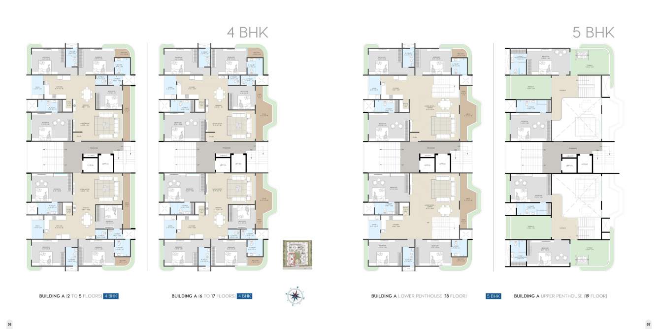  veer swastik sky Building A Cluster Plan from 2nd to 18th Floor