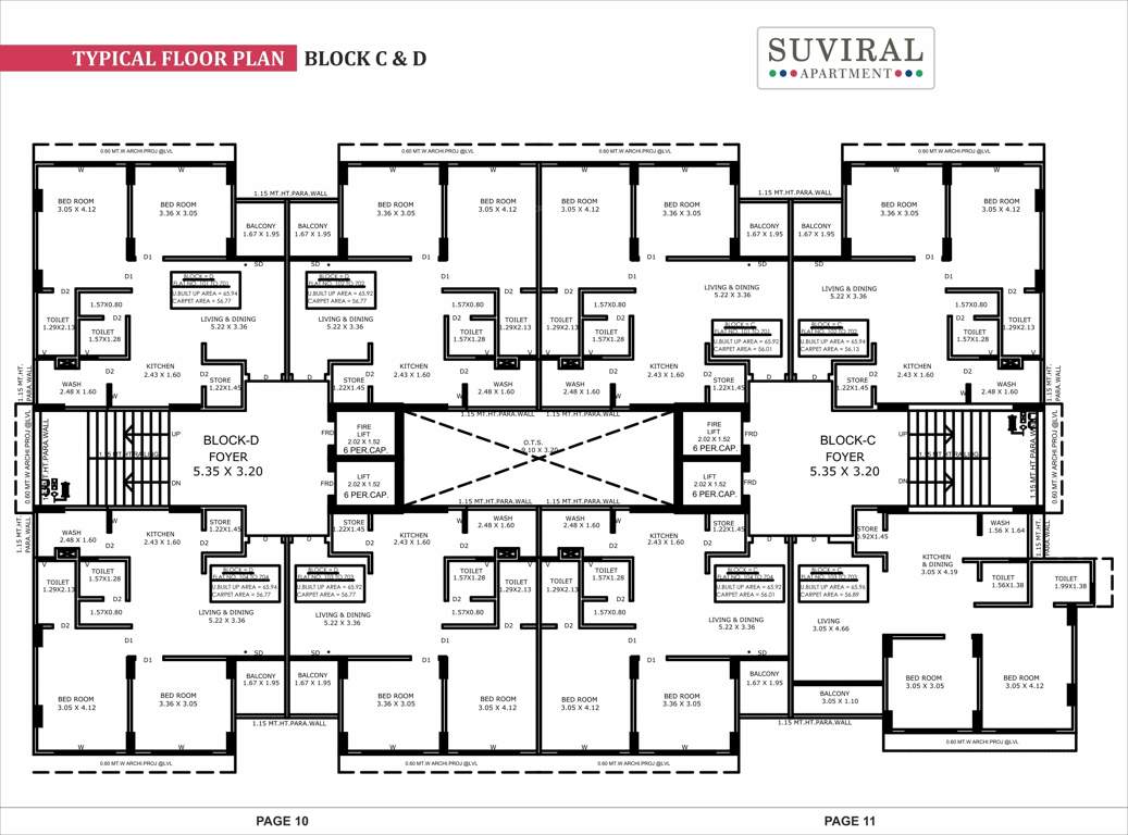  suviral apartment Block C And Block D Cluster Plan from 1st to 7th Floor