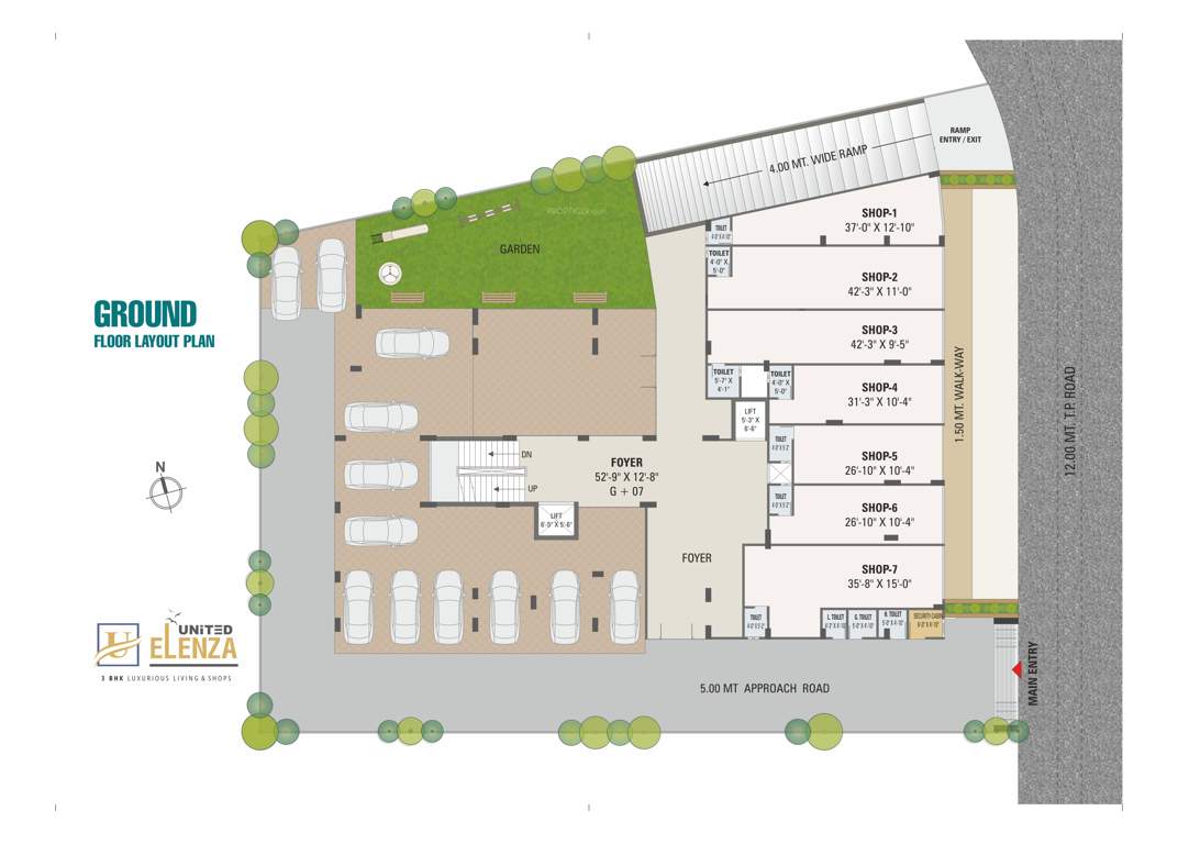  united elenza United Elenza Cluster Plan for ground Floor