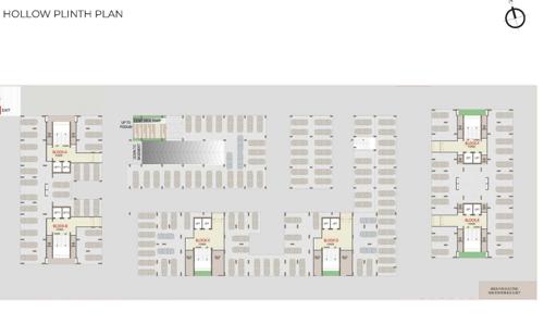  aarohi-nimbus Block A To F Cluster Plan for Plinth Floor