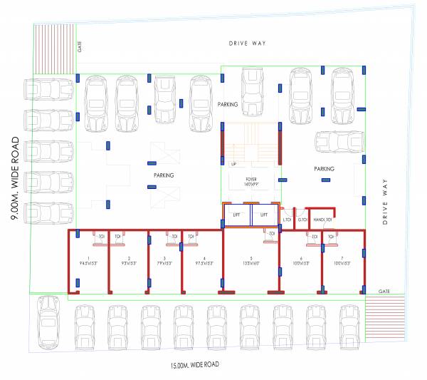  apartment A Cluster Plan