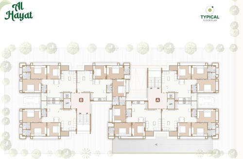  al-hayat A, B Cluster Plan From 1st To 6th Floor
