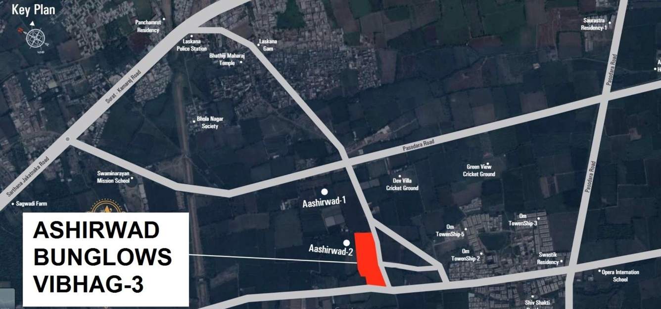  ashirwad bunglow vibhag 3 Location Plan