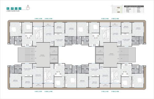  callista Block E, F, I And J Cluster Plan for Typical Floor