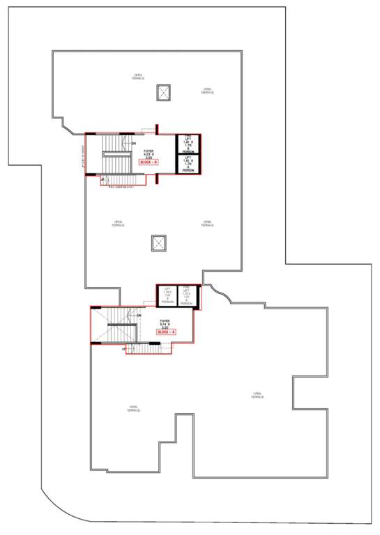  rudra exotica Block  A, B Terrace Cluster Plan