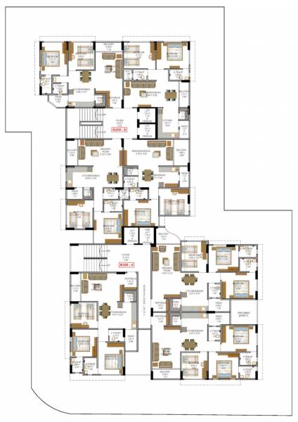  rudra-exotica Block- A, B Typical Cluster Plan