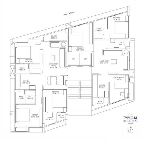  shantam-sapphire Shantam Sapphire Cluster Plan from 1st to 7th Floor