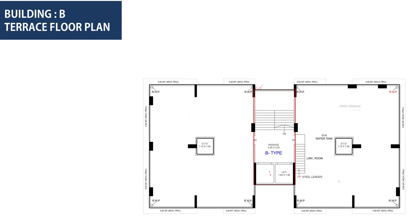 sky heaven B Terrace Floor Cluster Plan