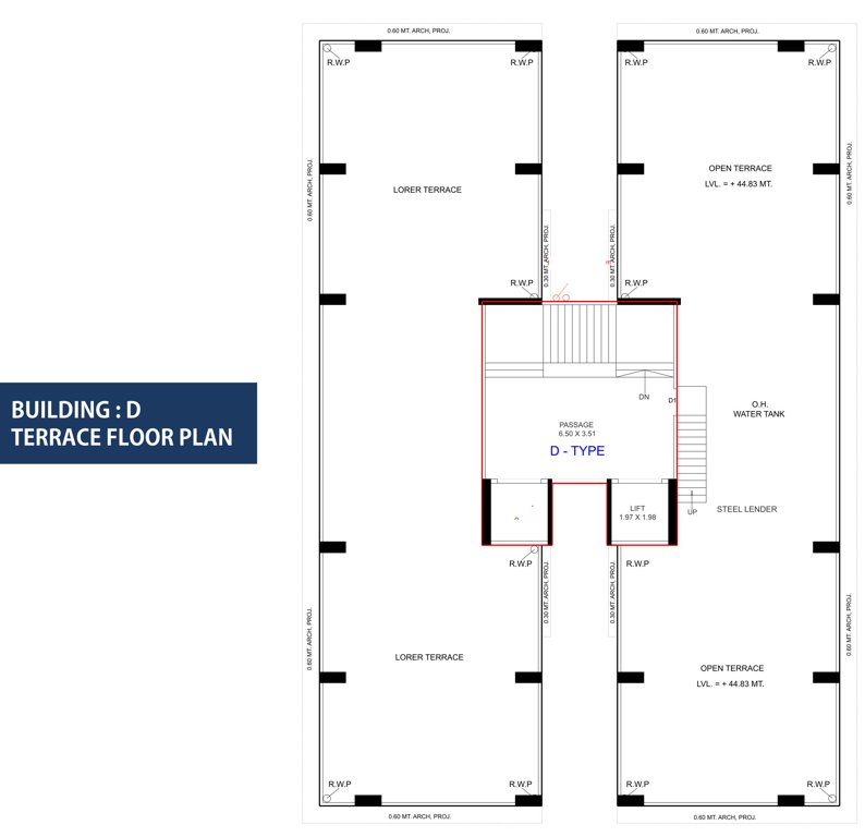 sky heaven D Terrace Floor Cluster Plan