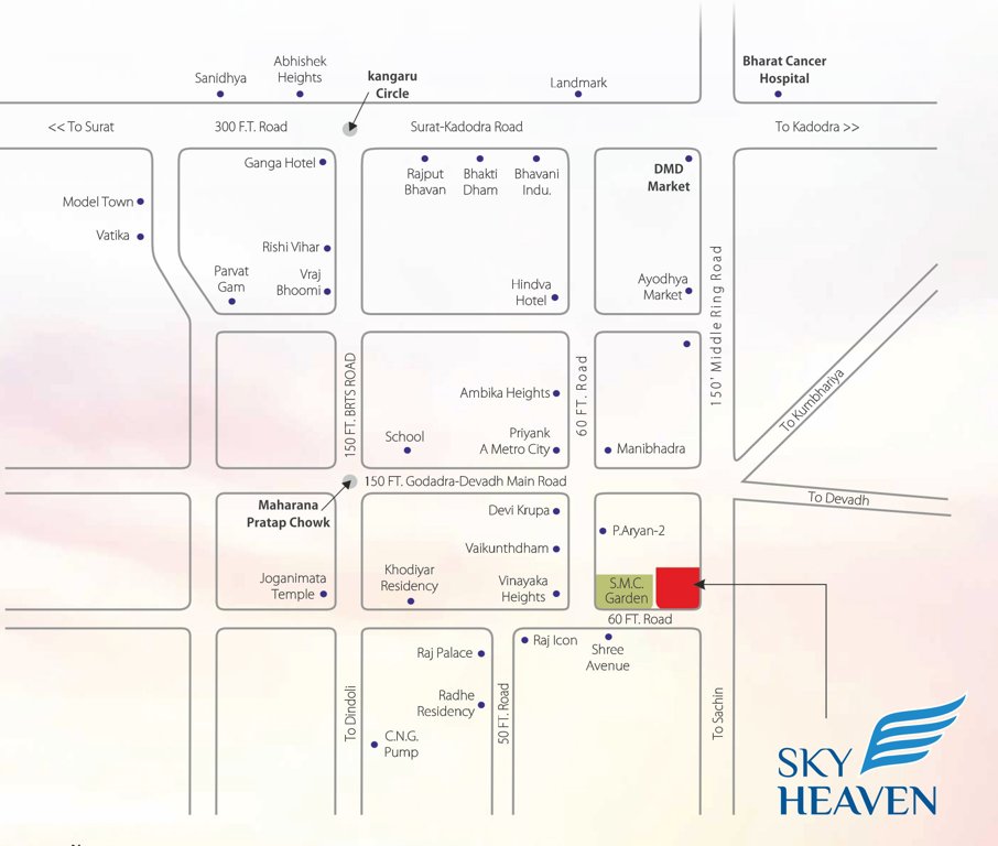 sky heaven Location Plan