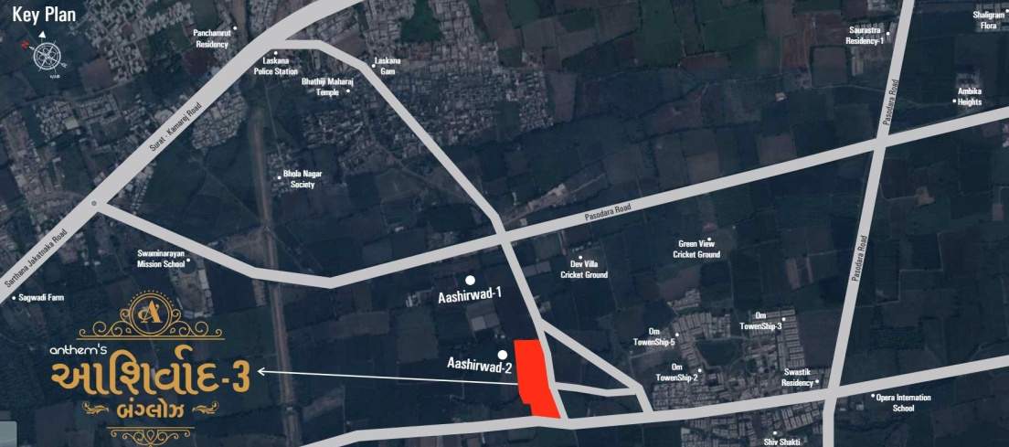  ashirwad bunglow 3 Location Plan