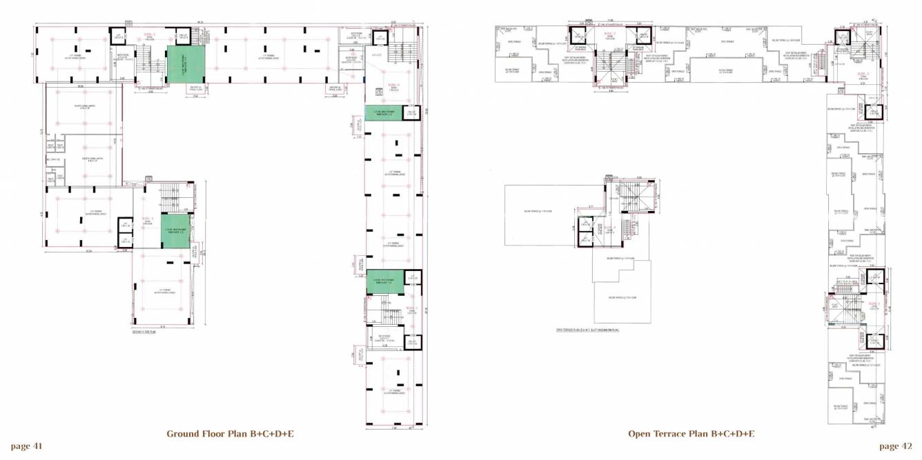  emerald Block B Cluster Plan for Terrace And ground Floor
