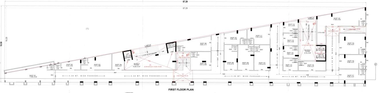  sv diamond Block A And B Cluster Plan For 1st Floor