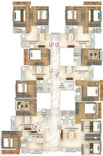  residency MQ Residency Cluster Plan from 1st to 4th Floor
