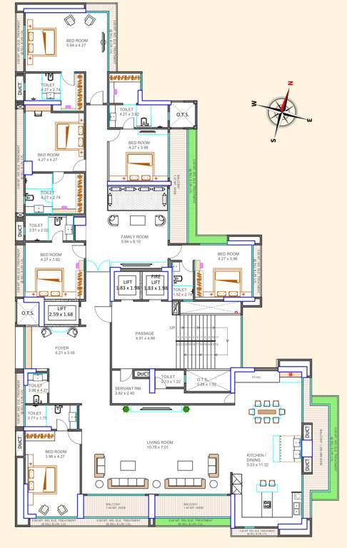  the platinum river The Platinum River Cluster Plan for 21th Floor