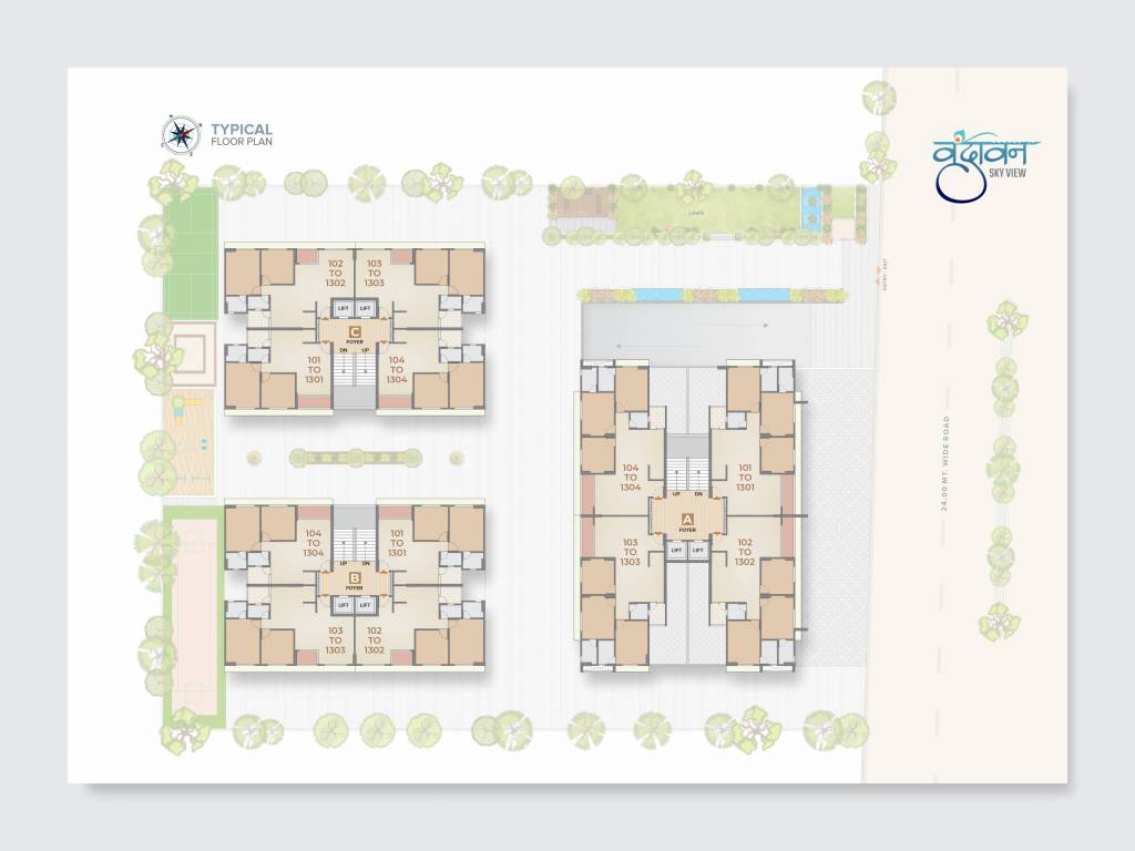  vrundavan skyview Block A Cluster Plan