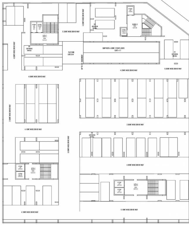  soham Block A,B,C,D Cluster Plan For Basement Two