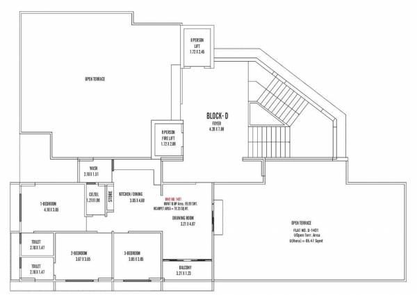  soham Block D Cluster Plan For 14th Floor