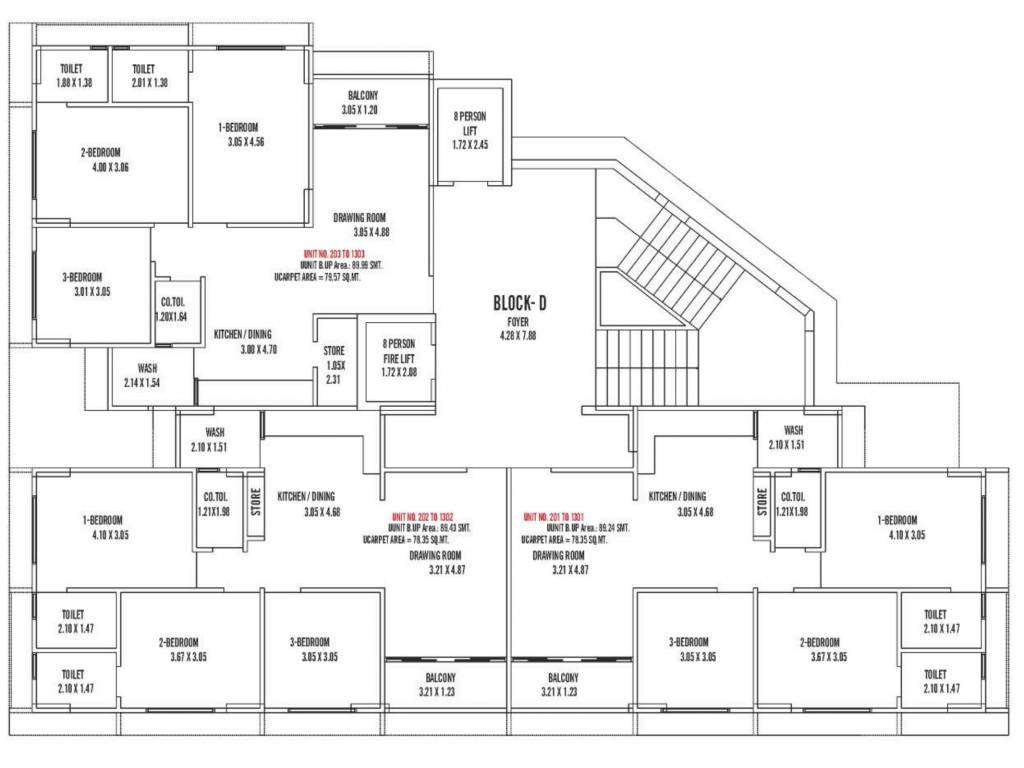  soham Block D Cluster Plan From 2nd To 13th Floor