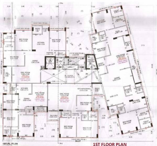  samir-appartment Samir Appartment 1st Floor Cluster Plan