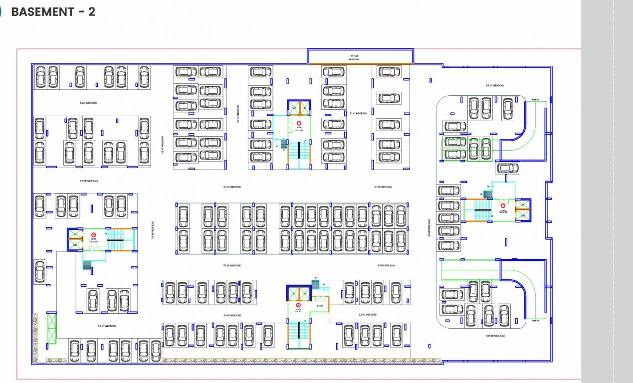  shreedhar shrine A To D 2nd Basement Cluster Plan