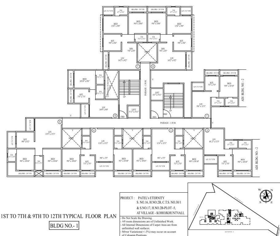 patels eternity Building 1 Cluster Plan