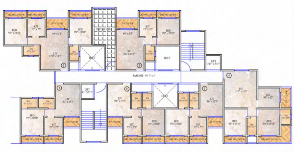  patels-eternity Building 2 Cluster Plan from 8th &13th Floor