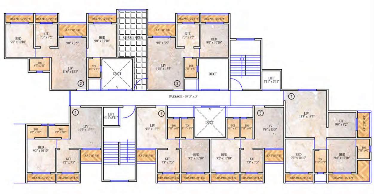  patels eternity Building 2 Cluster Plan from 8th &13th Floor