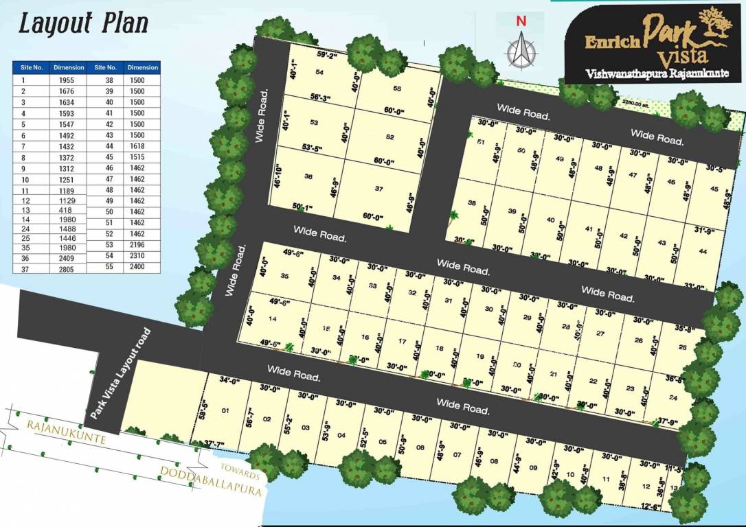  park vista Layout Plan