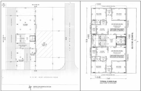  parijaat One Cluster Plan from ground to 5th Floor