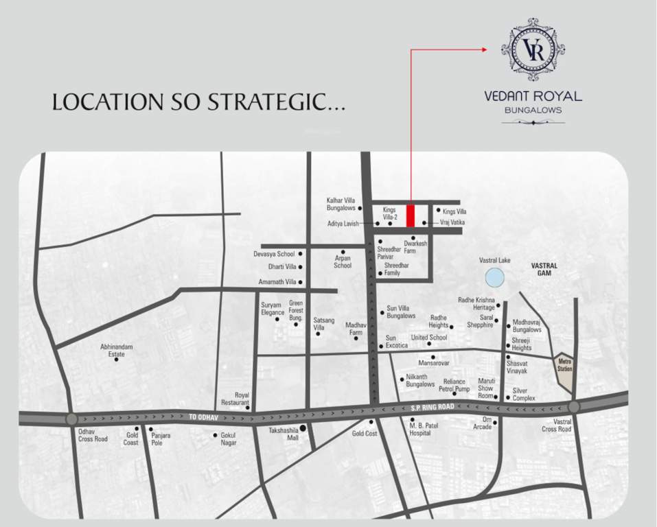  vedant royal bungalows Location Plan