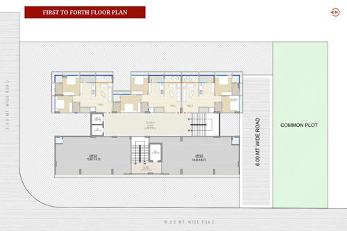  tokyo-town Block A Cluster Plan From 1st To 4th Floor