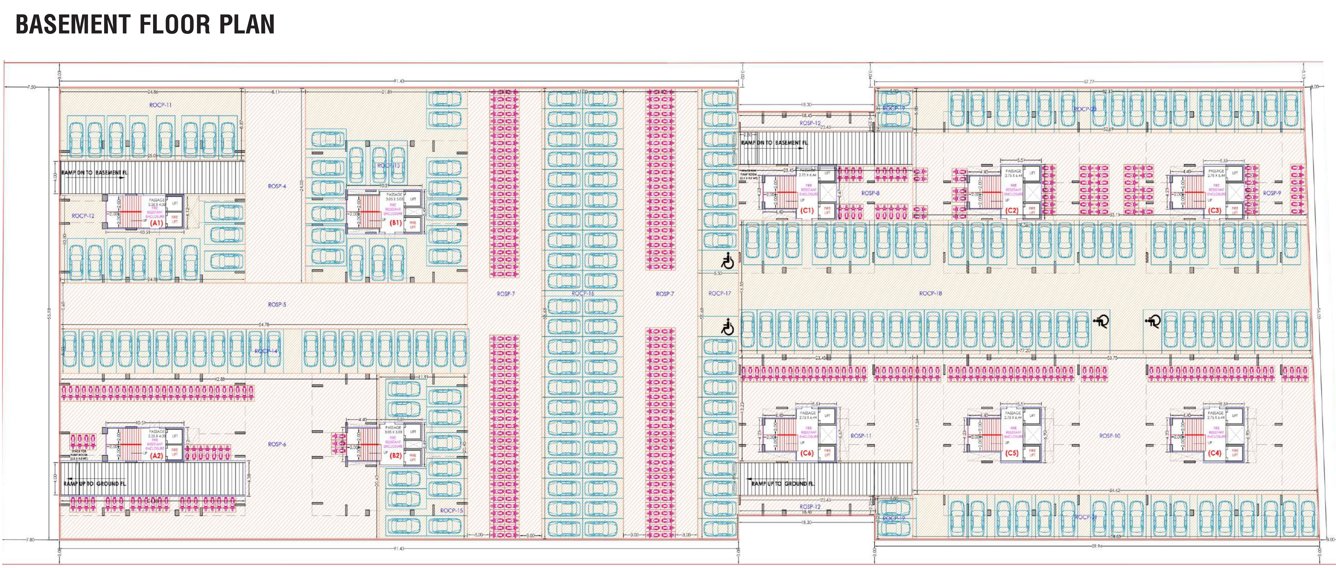sky nand heights Block A1 To B2 Cluster Plan for ground Floor