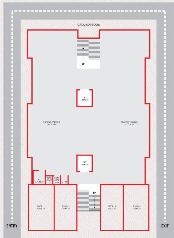 blue heaven Block A And B Cluster Plan for ground Floor