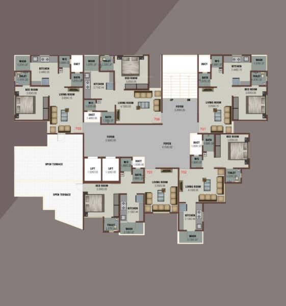  shree-hari-darshan Shree Hari Darshan Cluster Plan for 7th Floor