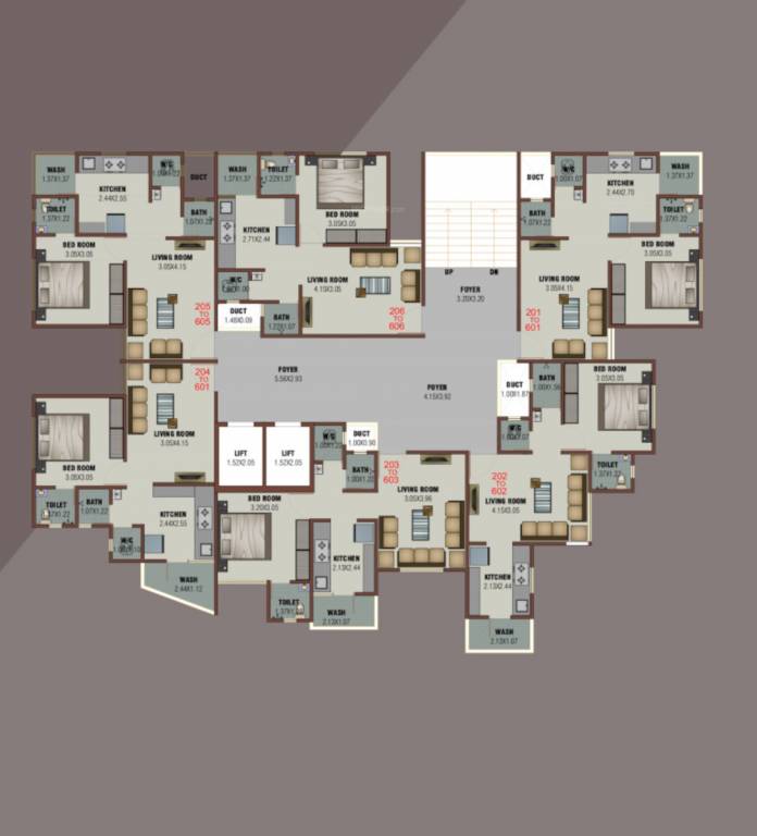  shree hari darshan Shree Hari Darshan Cluster Plan from 2nd to 6th Floor