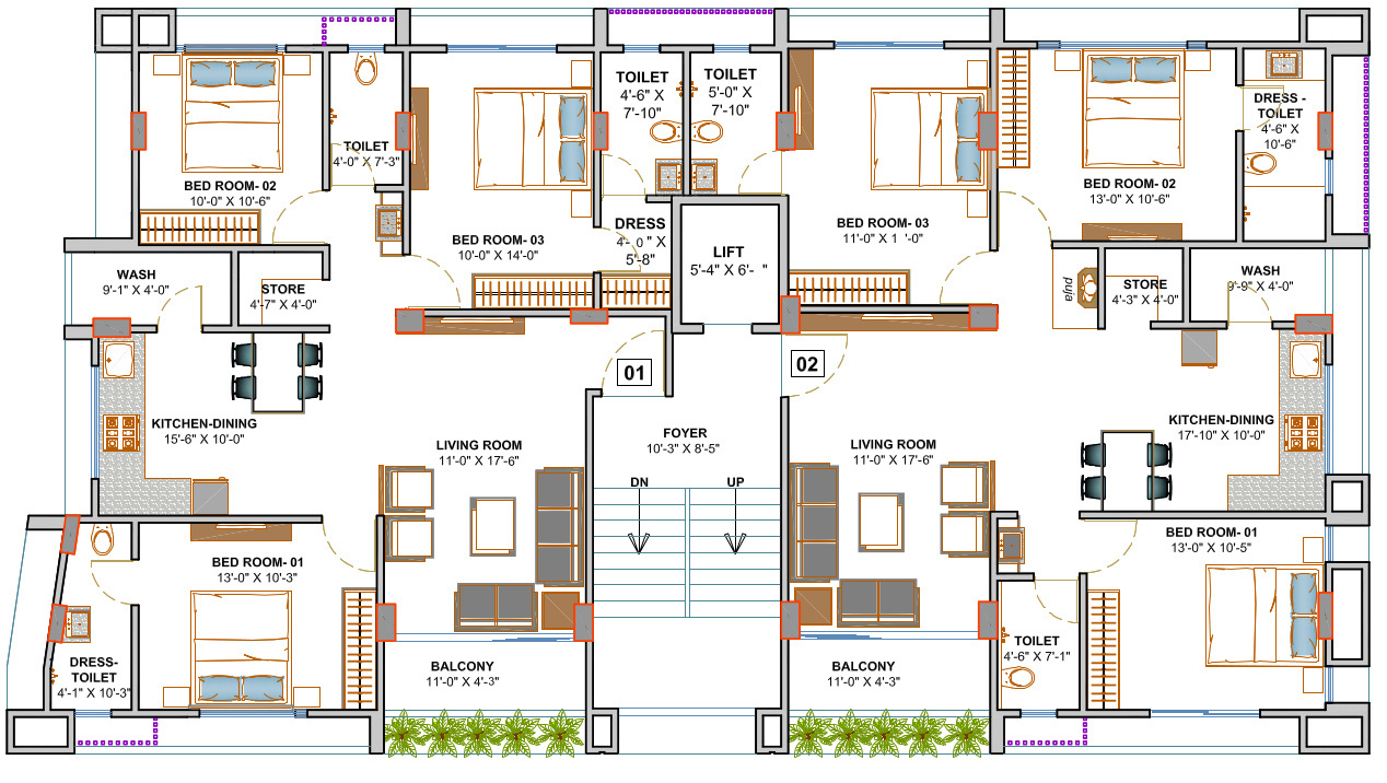  rushabh 927 Rushabh 927 Cluster Plan For Typical Floor Plan