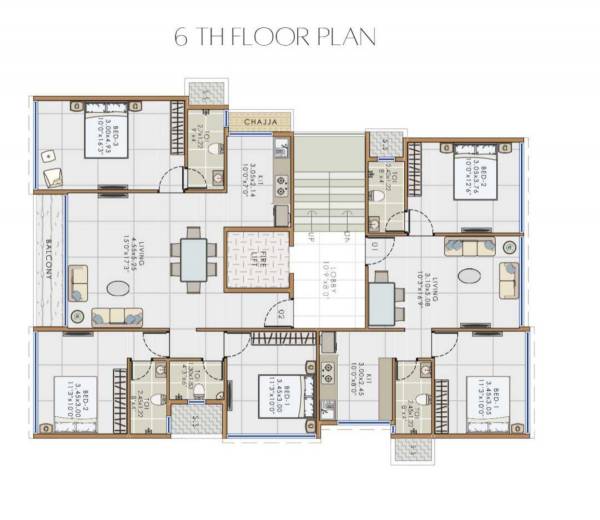  vaviya-aries Vaviya Aries Cluster Plan for 6th Floor