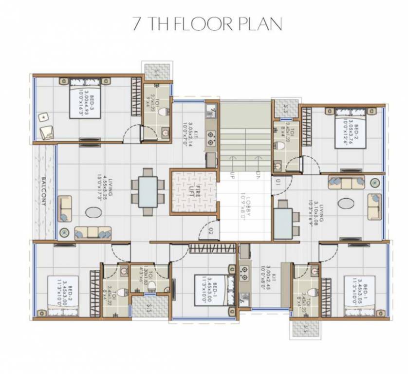  vaviya aries Vaviya Aries Cluster Plan for 7th Floor
