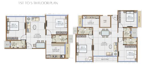  vaviya-aries Vaviya Aries Cluster Plan from 1st to 5th Floor