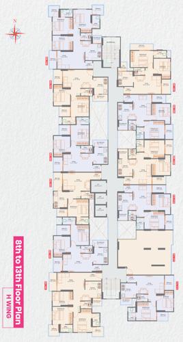  gulmohar-h Nexus Gulmohar H Cluster Plan for 8th & 13th Floor