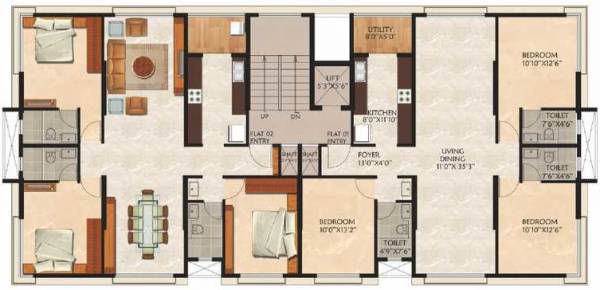  kingston Kingston Cluster Plan For Typical Floor Plan