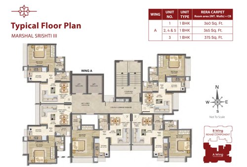  marshal-srishti-iii Marshal Srishti III Wing A To Wing B Typical  Cluster Plan