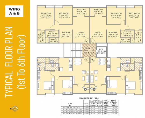  amara-quadream-residences-phase-2-bldg-a-and-b Wing A & Wing B Cluster Plan