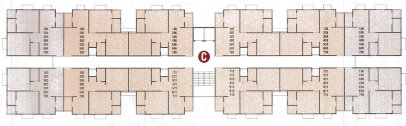  rangoli residency part 1 Block C Typical Cluster Plan