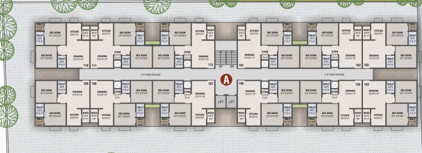  rangoli residency  Block A Cluster Plan