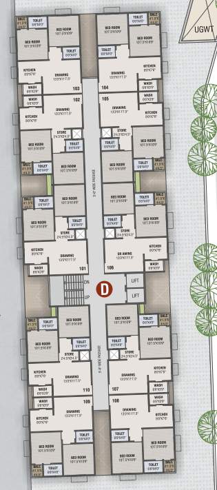  rangoli residency  Block D Cluster Plan