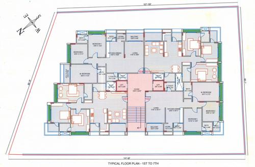  vivanta-by-ambience Block A Cluster Plan from 1st to 7th Floor
